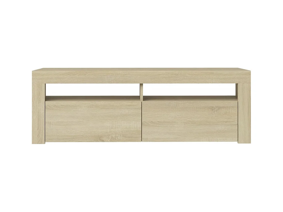 Meuble TV avec lumières LED chêne sonoma 120x35x40 cm