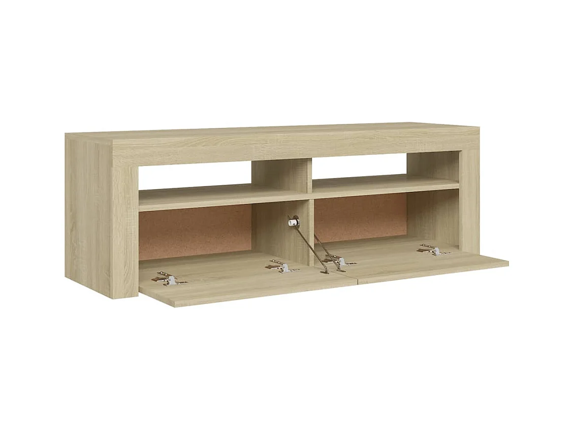 Meuble TV avec lumières LED chêne sonoma 120x35x40 cm