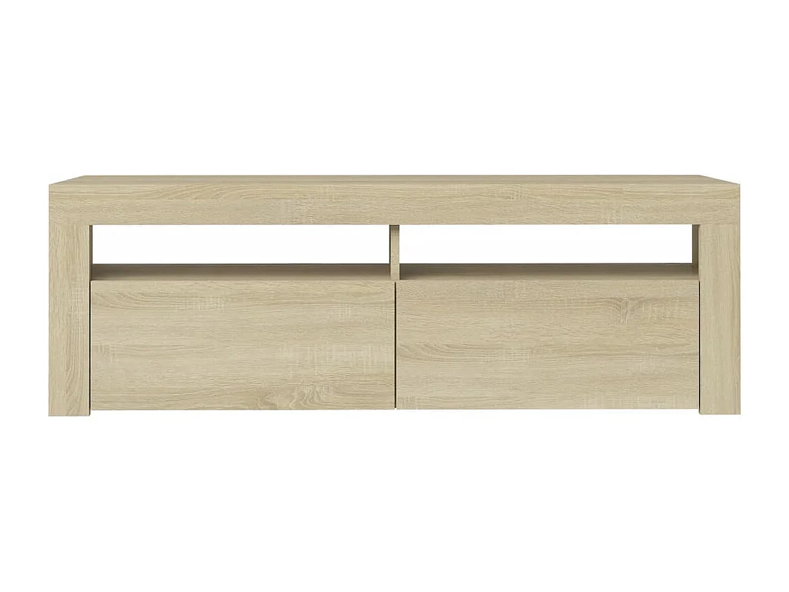 Mueble de TV con luces LED roble Sonoma 120x35x40 cm