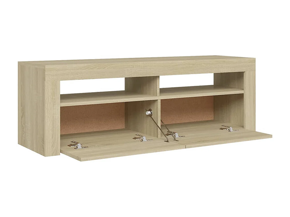 Mueble de TV con luces LED roble Sonoma 120x35x40 cm