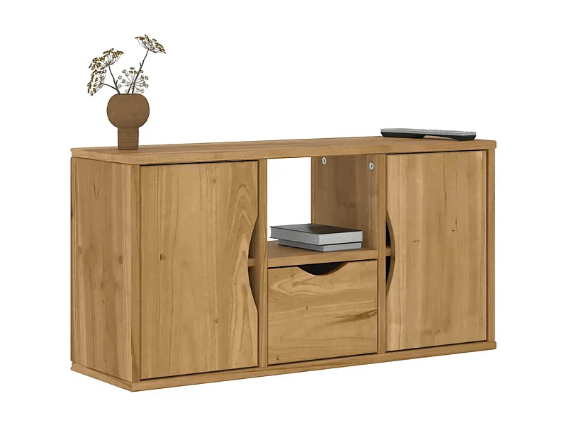 TV-Schrank mit Schublade 79x24x40 cm massives Kiefernholz