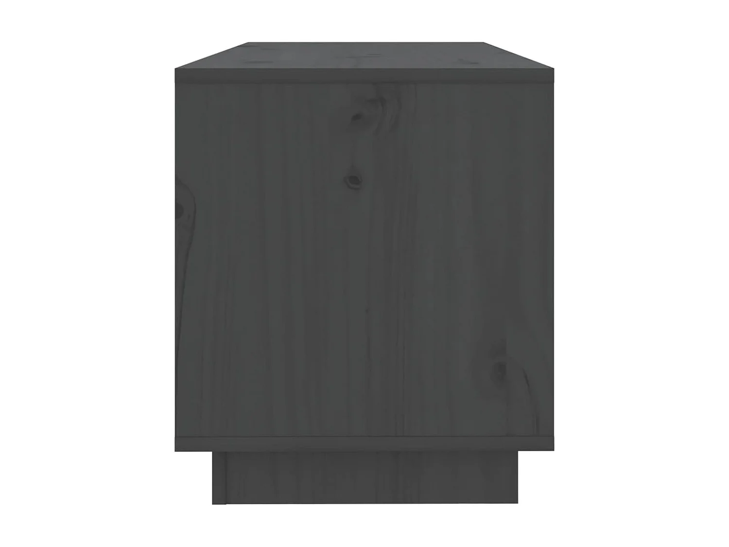 Meuble TV Gris 74x34x40 cm Bois de pin massif