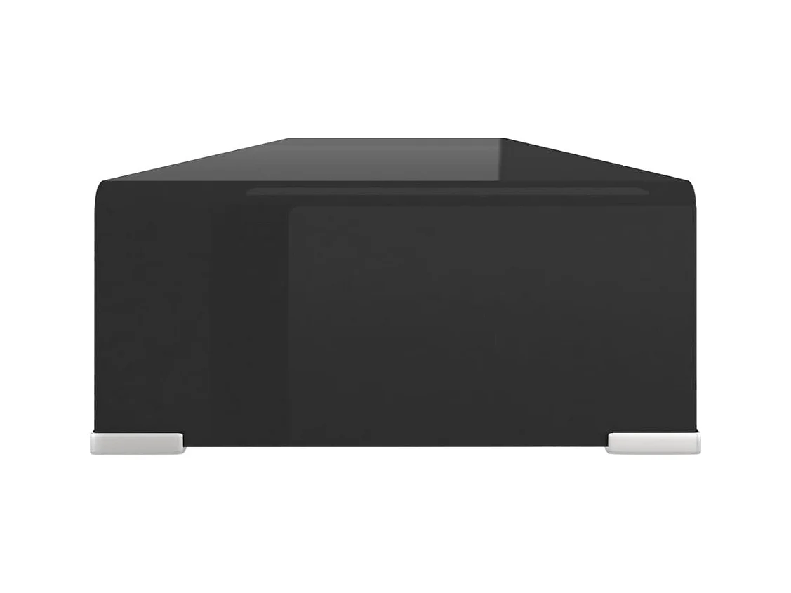 Meuble TV/support pour moniteur 110x30x13 cm verre noir