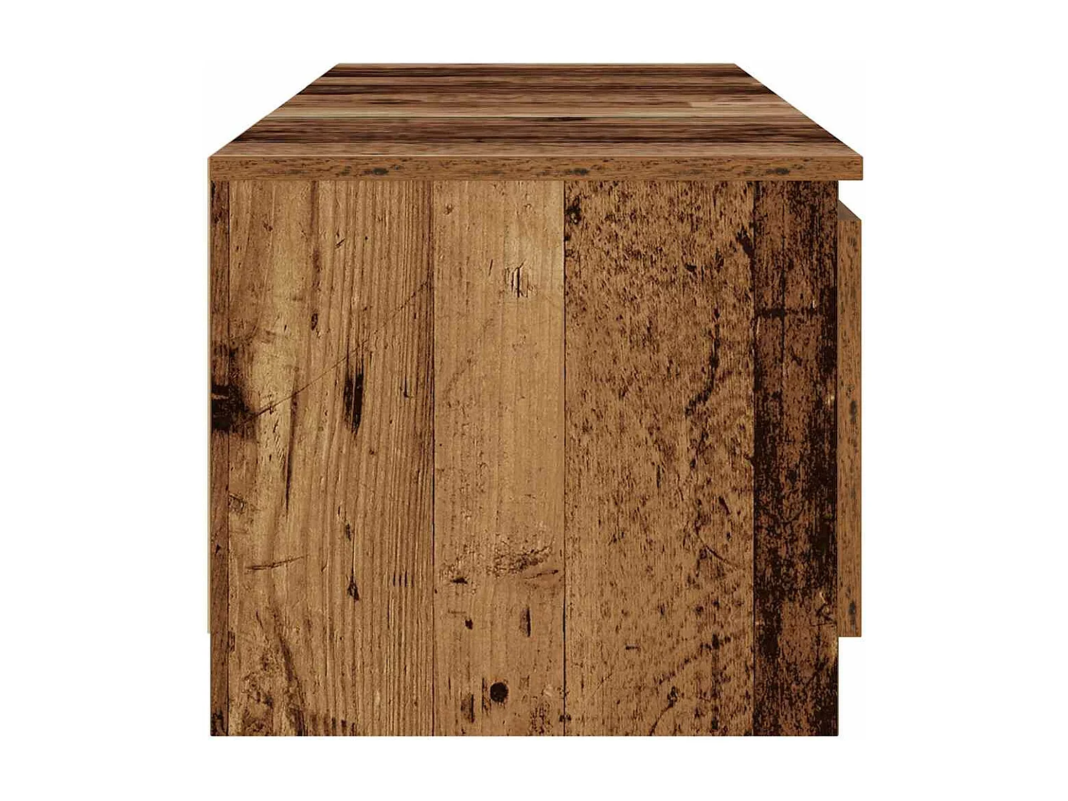 Meuble TV avec lumières LED vieux bois bois d'ingénierie