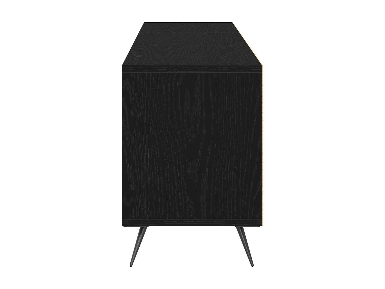 Zwarte tv-kast 150x30x44,5 cm van bewerkt hout