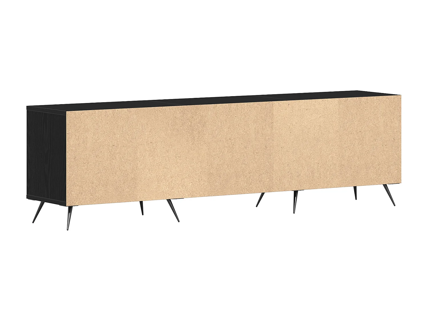 Meuble TV Noir 150x30x44,5 cm en bois d'ingénierie