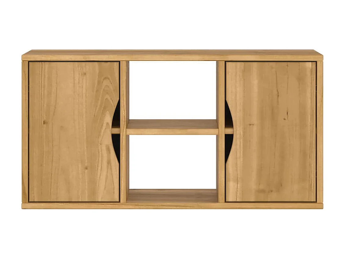 Meuble TV  79x24x40 cm bois massif pin