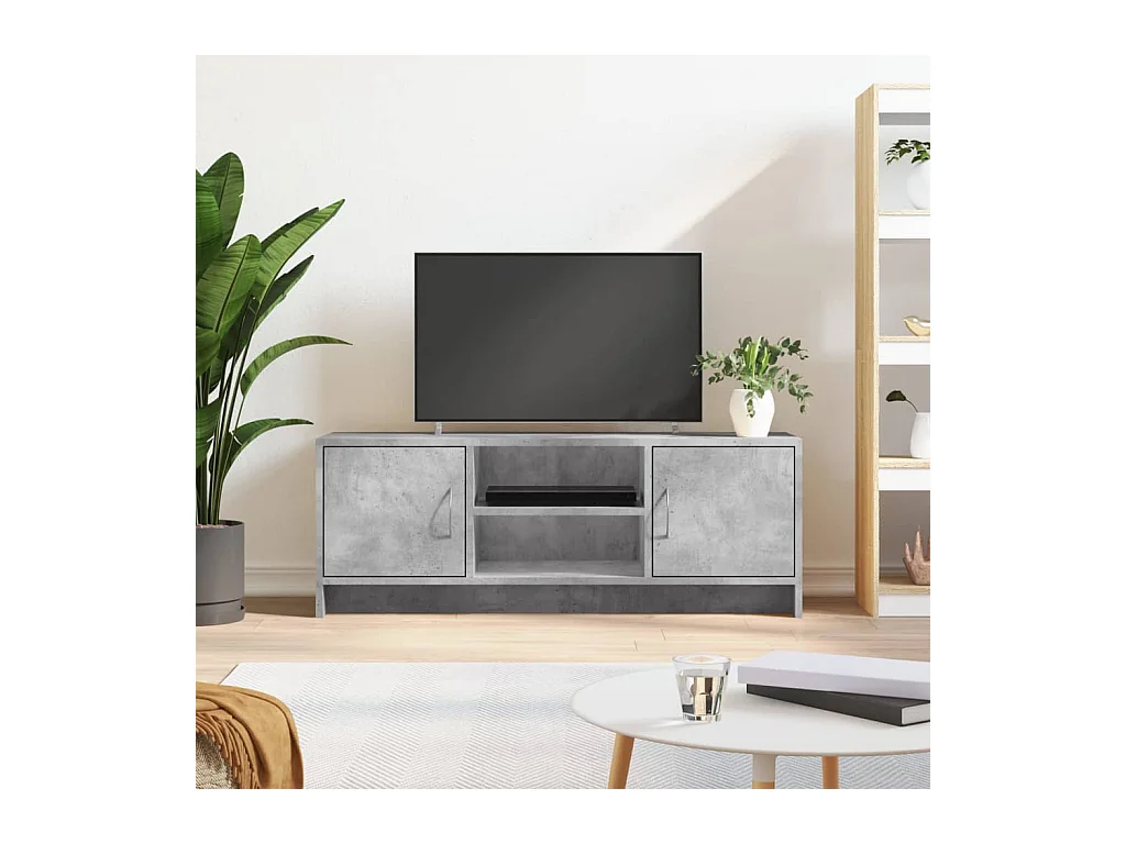 Mueble de TV gris hormigón 102x30x37,5 cm madera de ingeniería