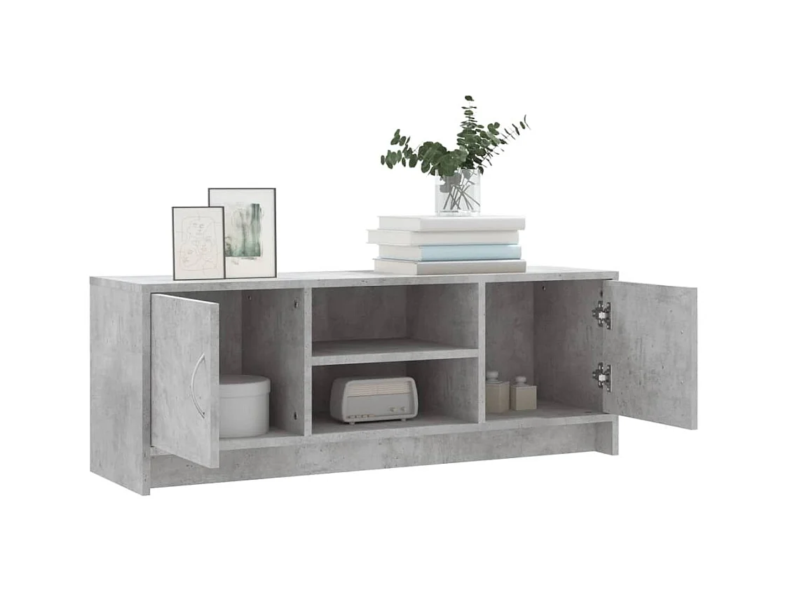 Mueble de TV gris hormigón 102x30x37,5 cm madera de ingeniería