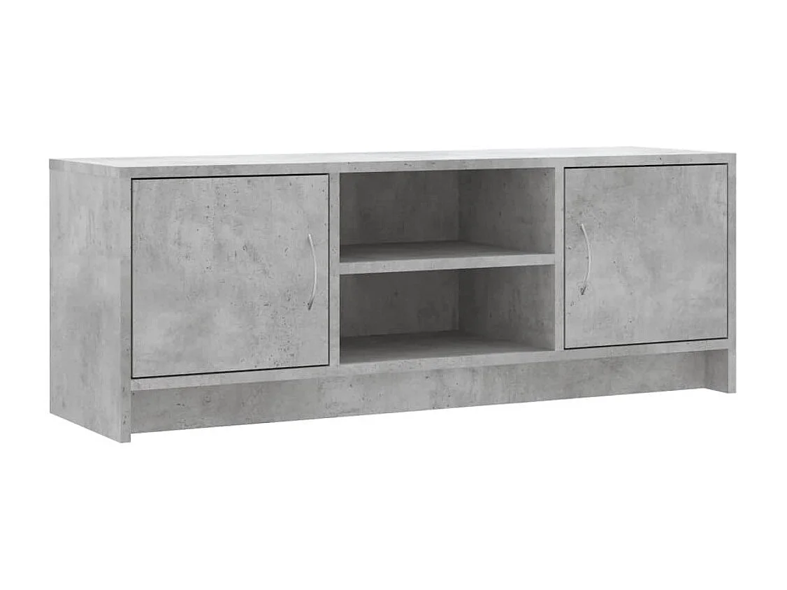 Meuble TV gris béton 102x30x37,5 cm bois d'ingénierie