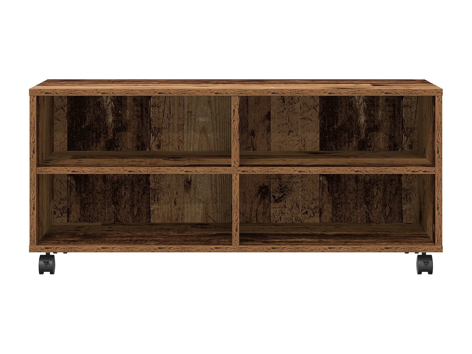 Meuble TV en vieux bois 90x35x35 cm en bois d'ingénierie