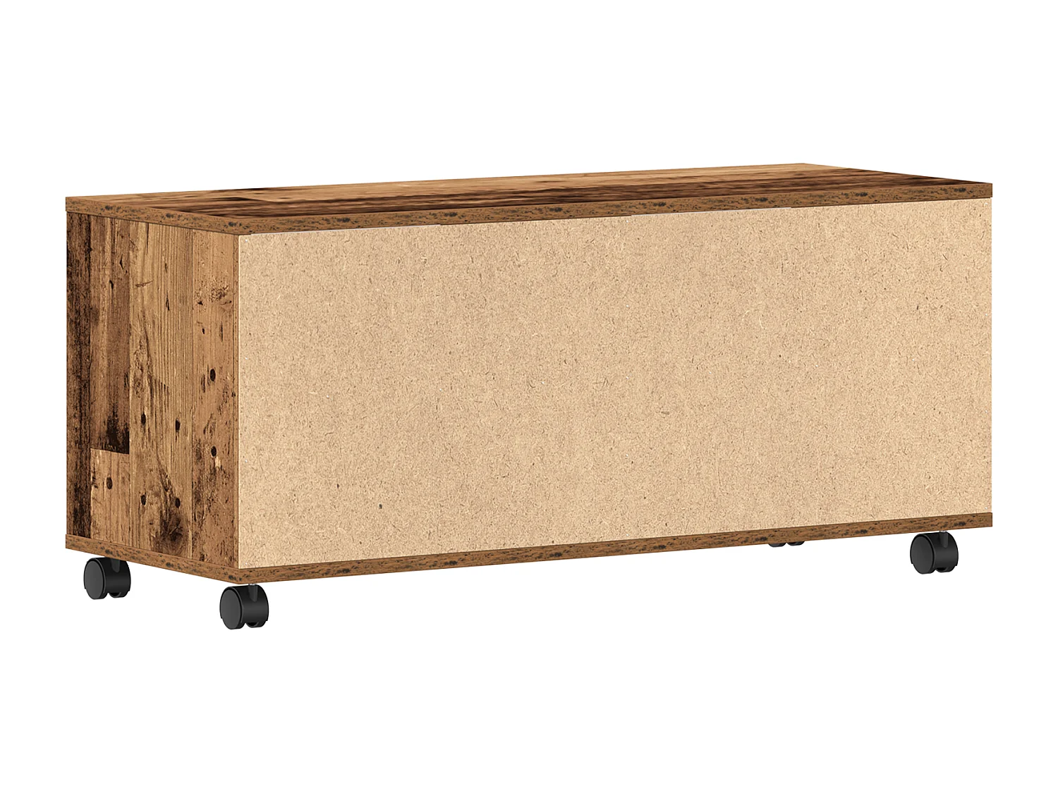 TV-meubel in oud hout 90x35x35 cm in bewerkt hout