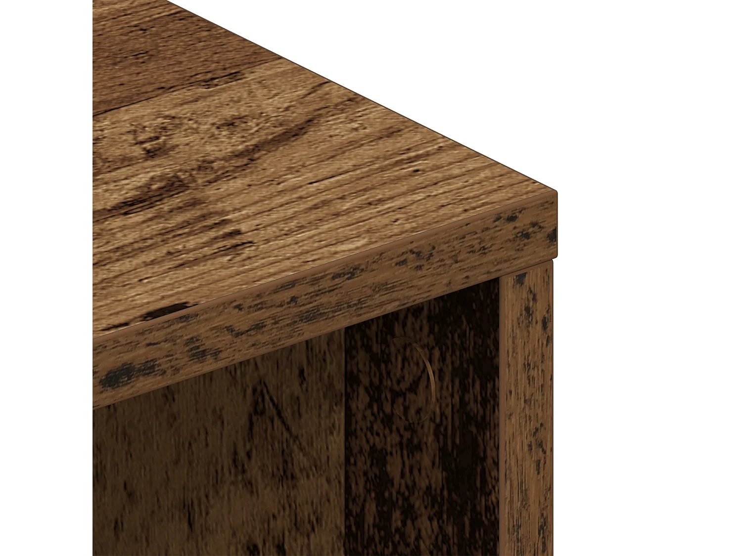 TV-meubel in oud hout 90x35x35 cm in bewerkt hout