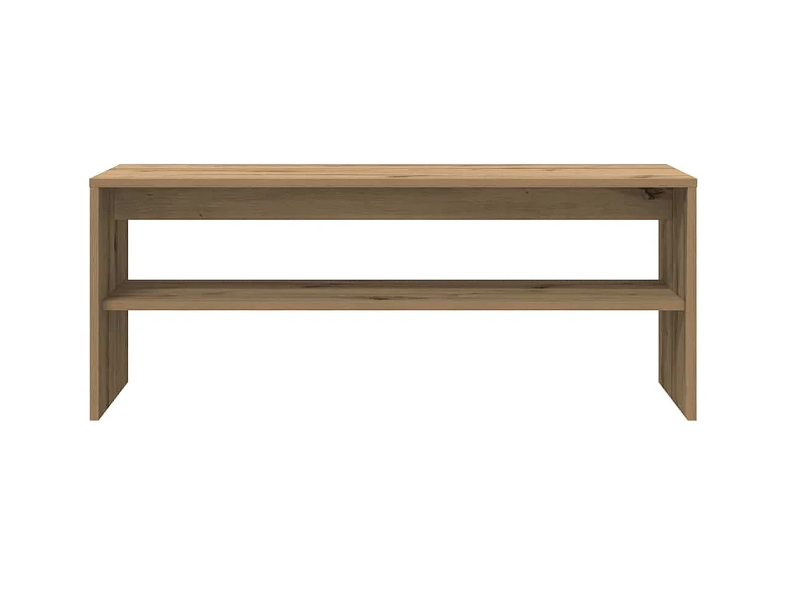 Meuble TV chêne artisanal 100x40x40 cm bois d'ingénierie