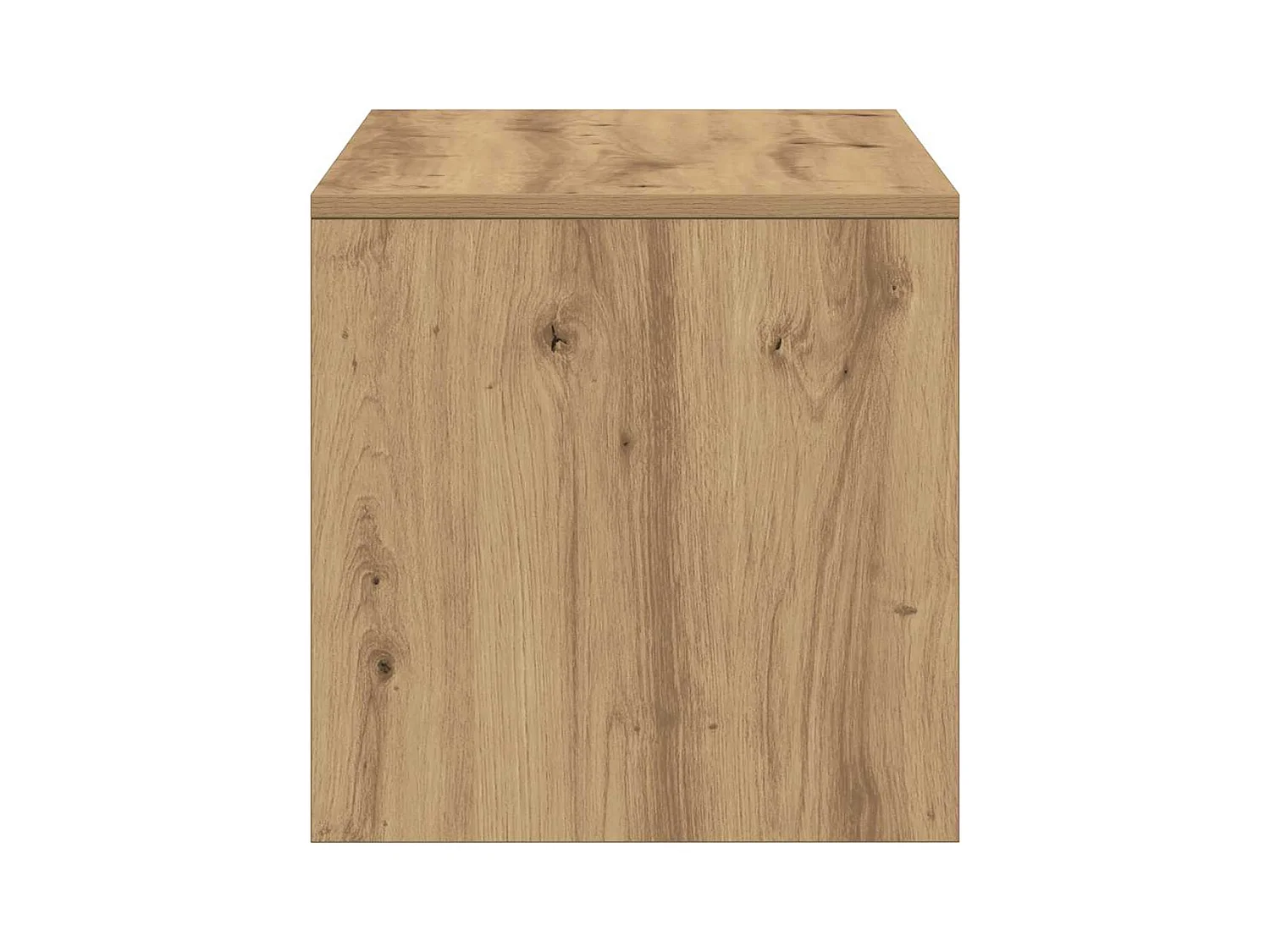 Meuble TV chêne artisanal 100x40x40 cm bois d'ingénierie