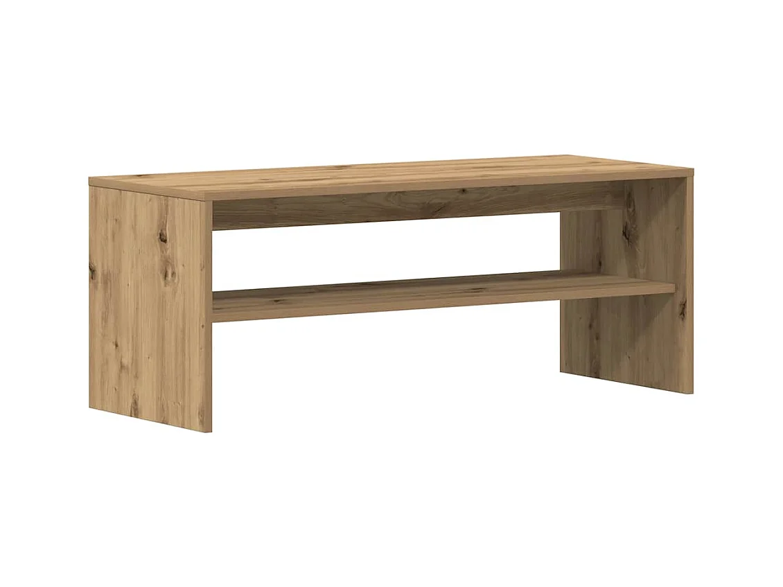 Meuble TV chêne artisanal 100x40x40 cm bois d'ingénierie