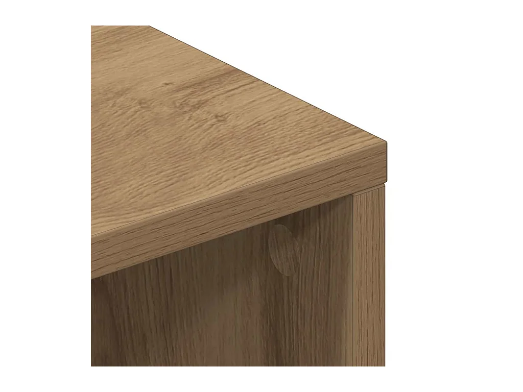 Meuble TV chêne artisanal 100x40x40 cm bois d'ingénierie