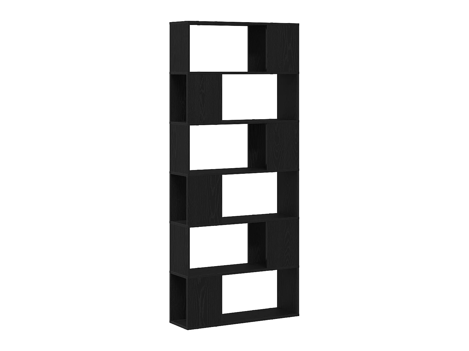 Mensola in rovere nero 80x24x186 cm in legno ingegnerizzato