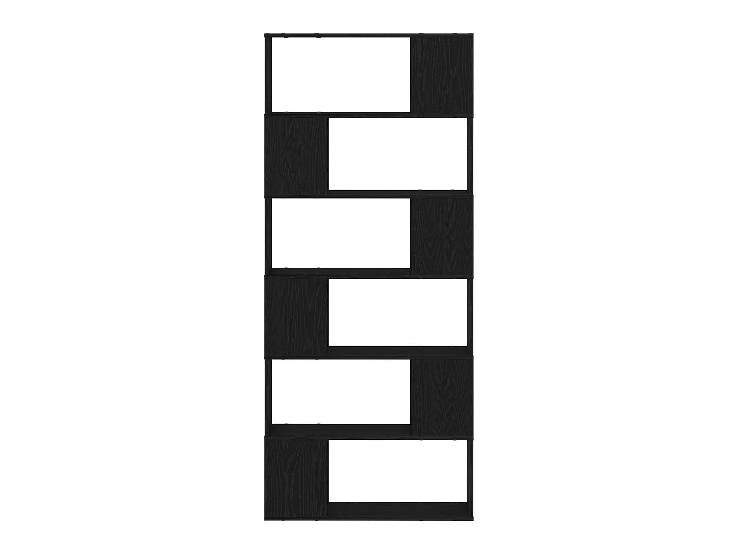 Mensola in rovere nero 80x24x186 cm in legno ingegnerizzato