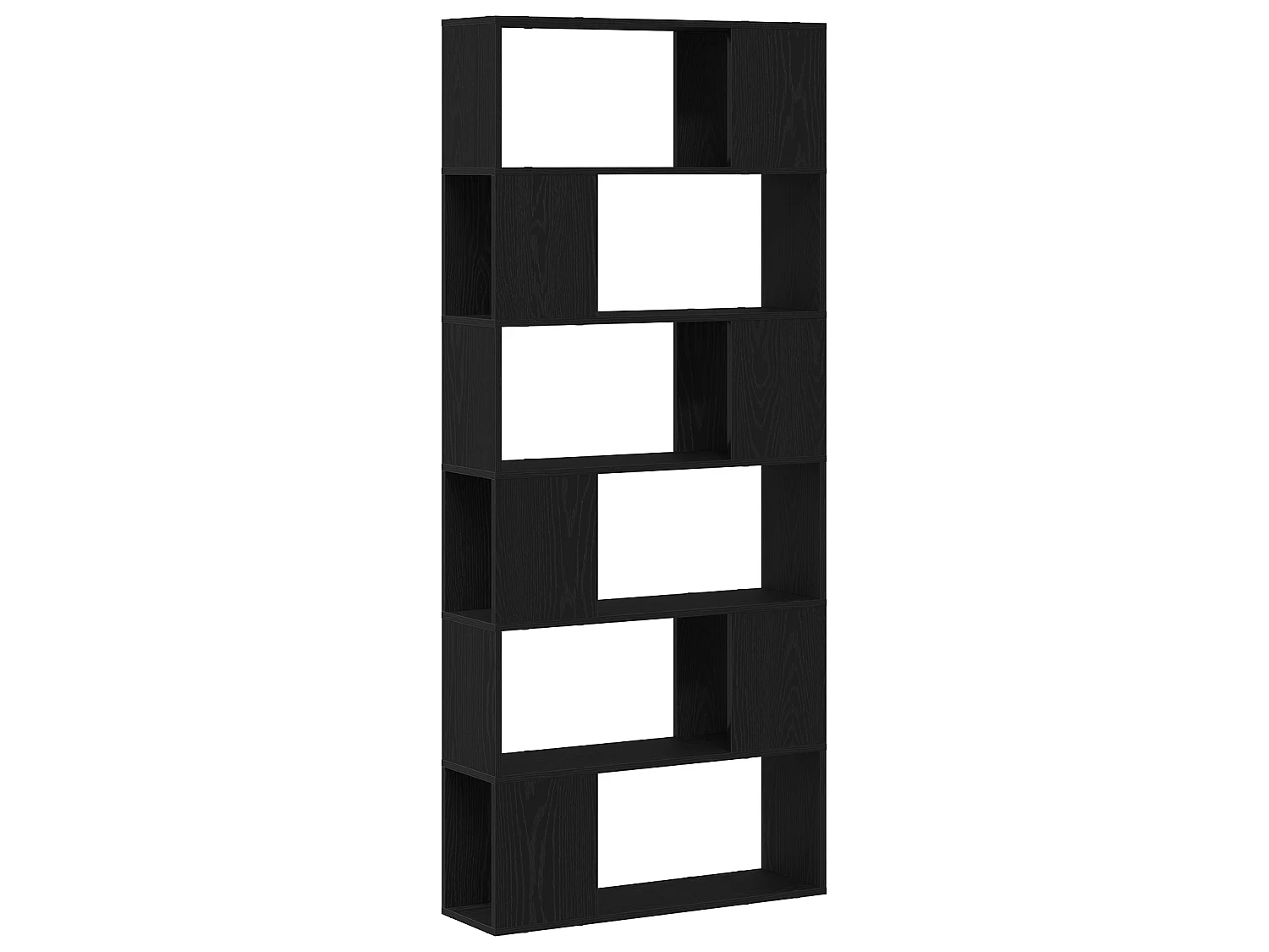 Estantería de roble negro 80x24x186 cm en madera de ingeniería