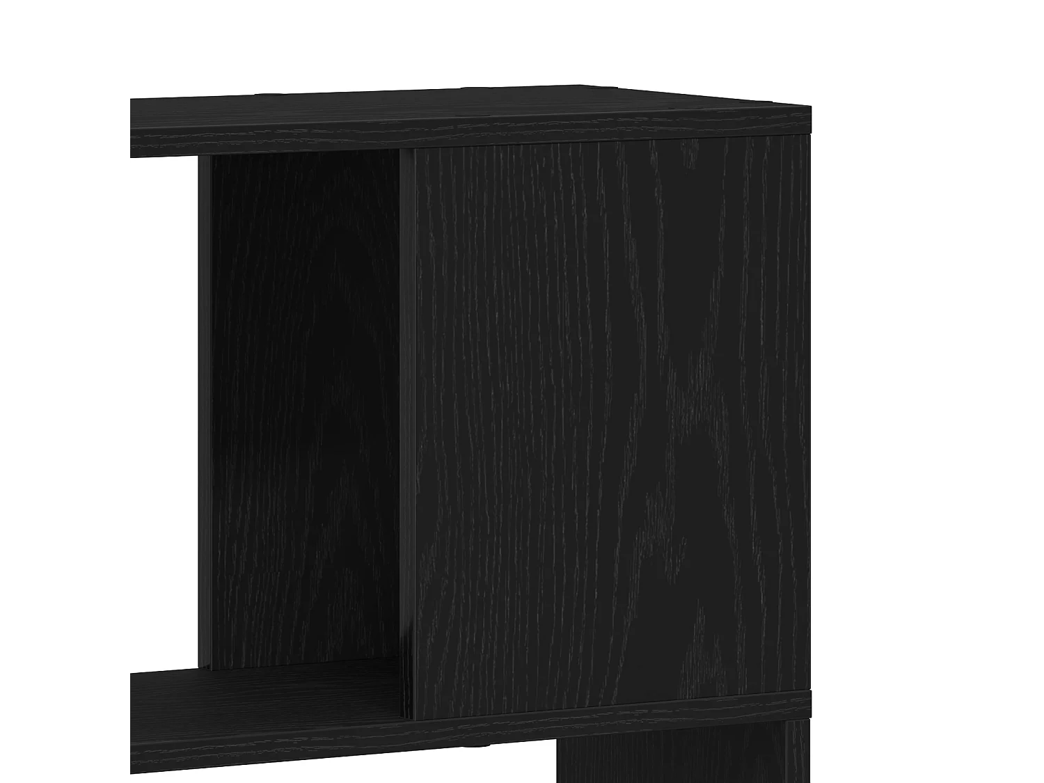 Étagère en chêne noir 80x24x186 cm en bois d'ingénierie