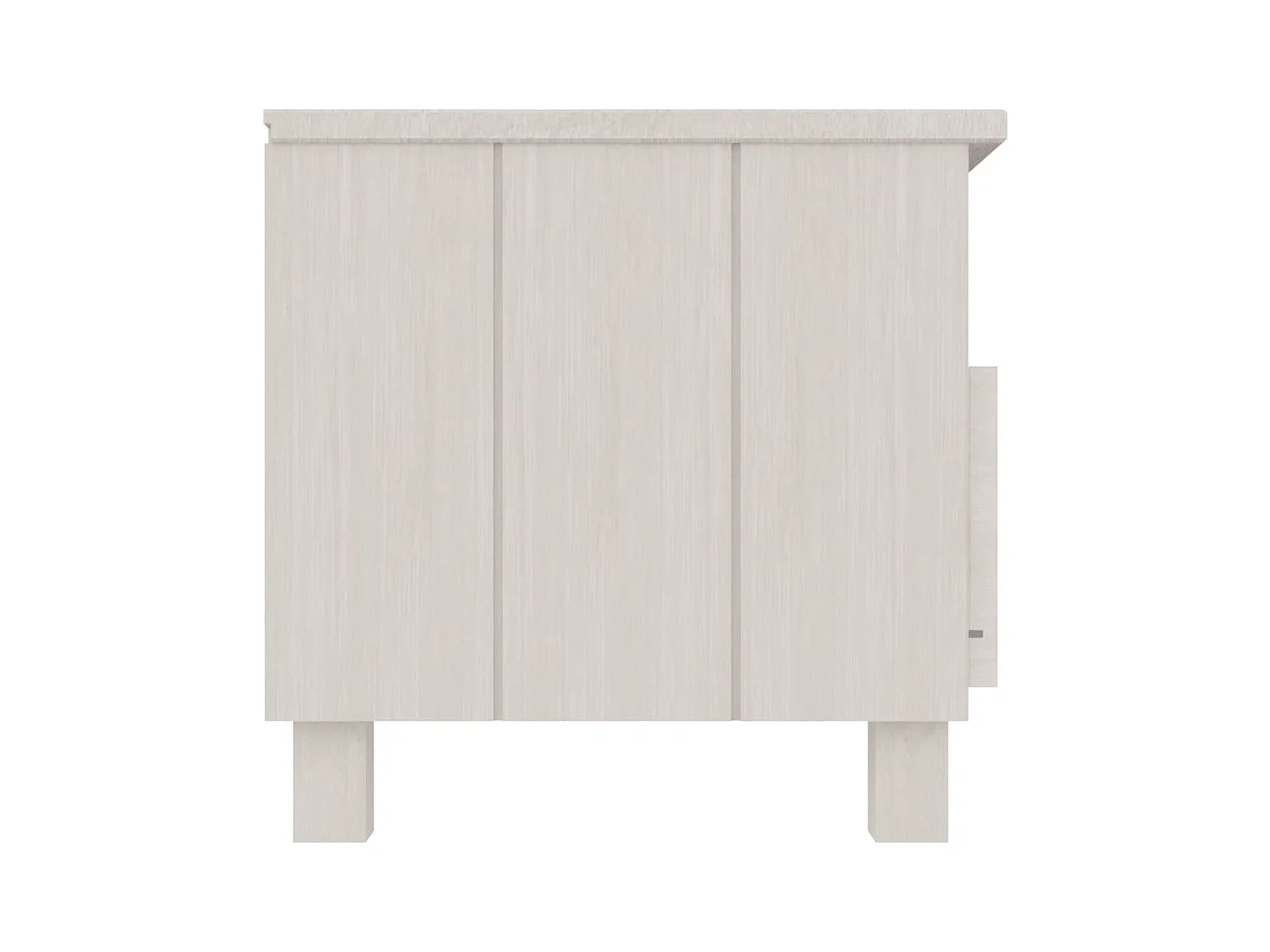 Meuble TV  Blanc 106x40x40 cm Bois massif de pin