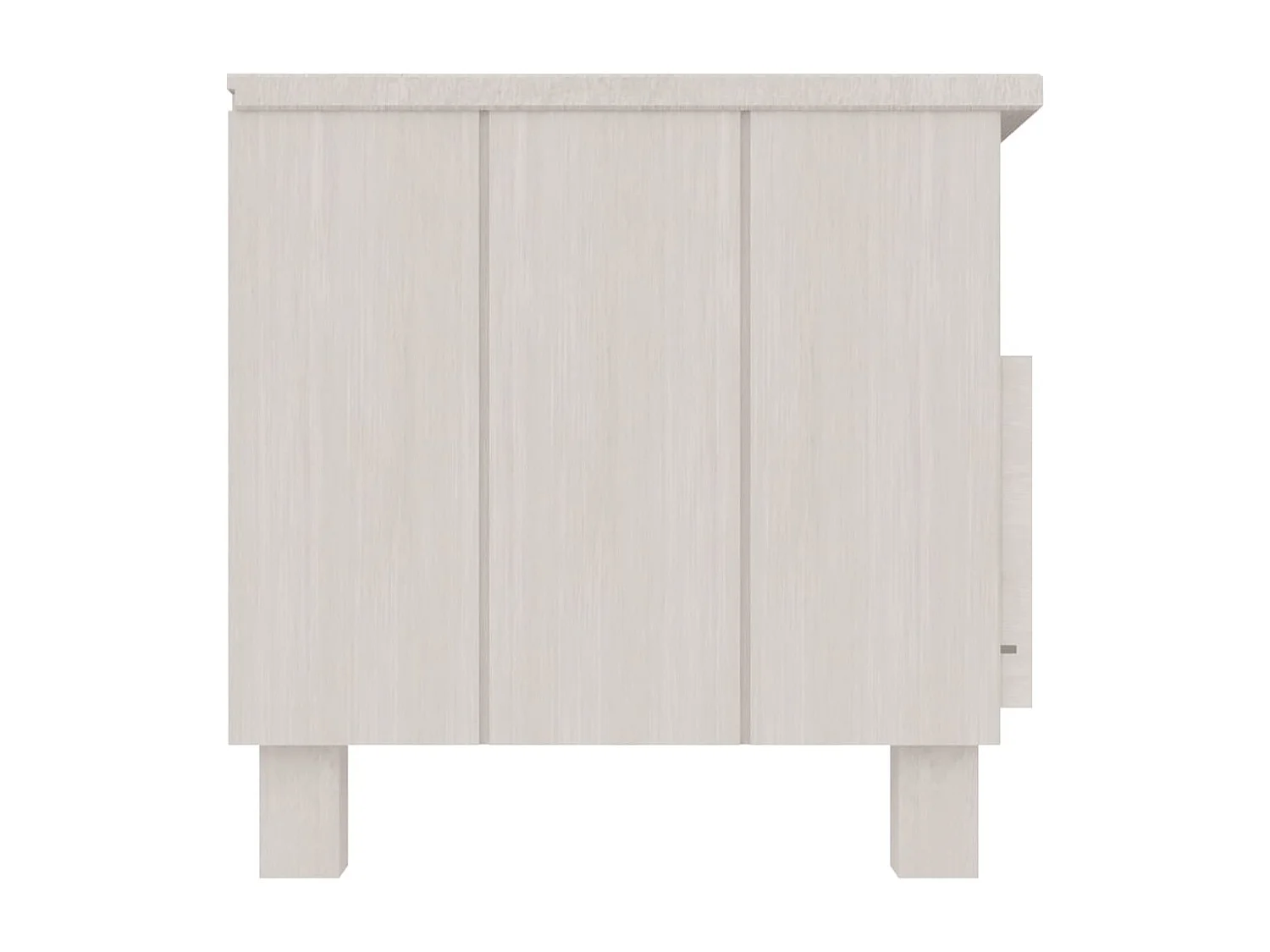 Meuble TV  Blanc 106x40x40 cm Bois massif de pin