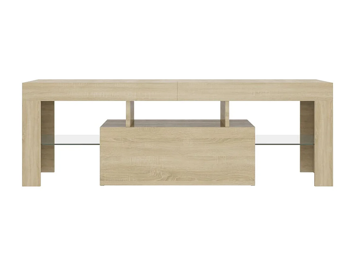 Mueble de TV con luces LED roble Sonoma 120x35x40 cm