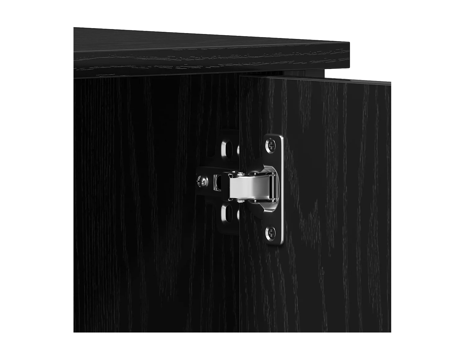 Meuble TV Noir Chêne 100x40x50 cm Bois d'ingénierie et Acier