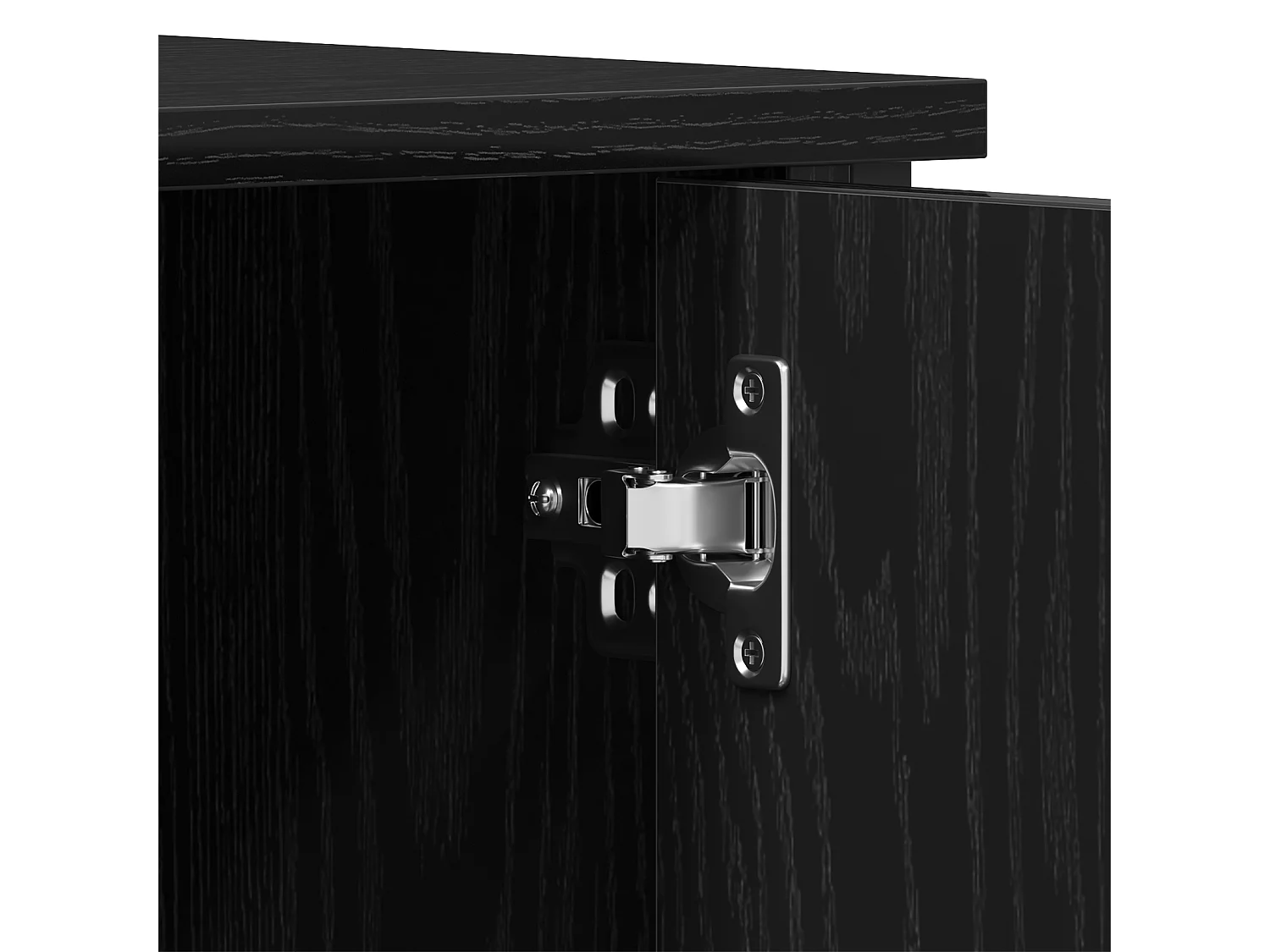 Meuble TV Noir Chêne 100x40x50 cm Bois d'ingénierie et Acier