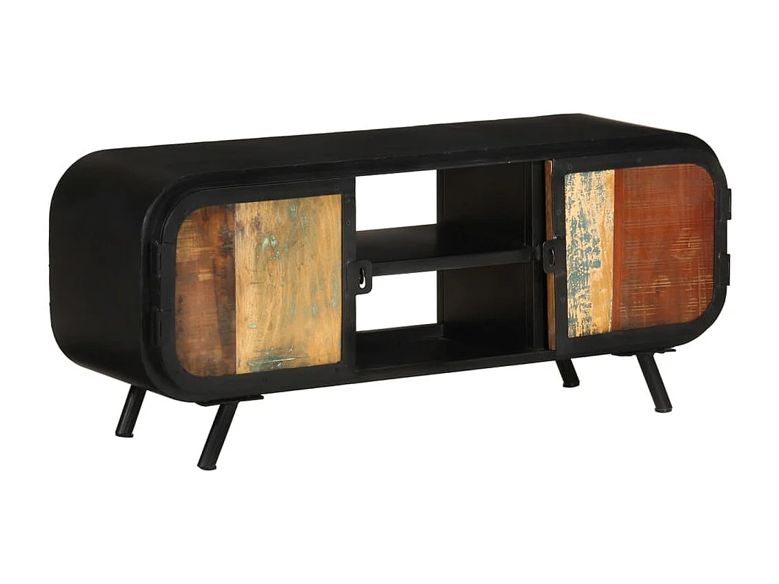 Meuble TV 110x30x45 cm Bois de récupération massif