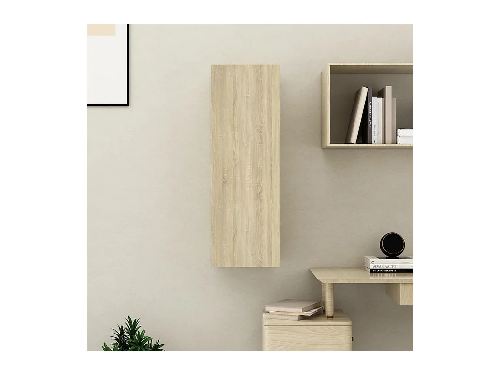 Mueble de TV de roble Sonoma 30,5 x 30 x 90 cm Madera de ingeniería