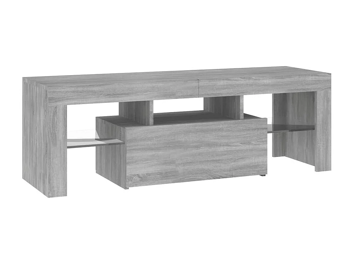 Meuble TV avec lumières LED sonoma gris 120x35x40 cm