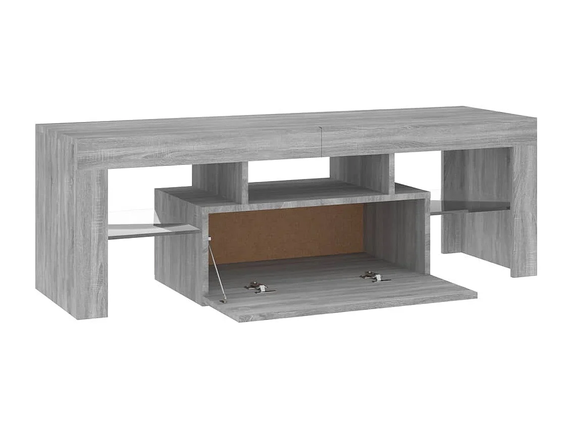 Meuble TV avec lumières LED sonoma gris 120x35x40 cm