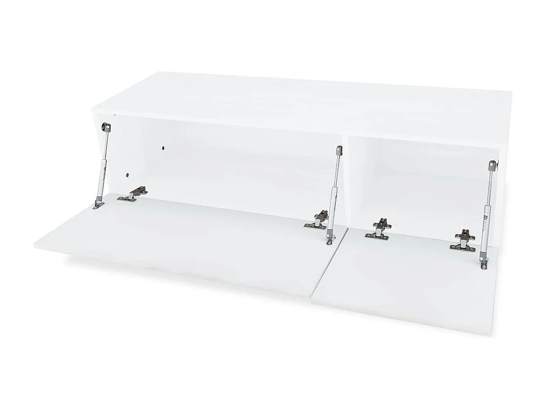 Meuble TV bois d’ingénierie 120x40x34 cm blanc brillant