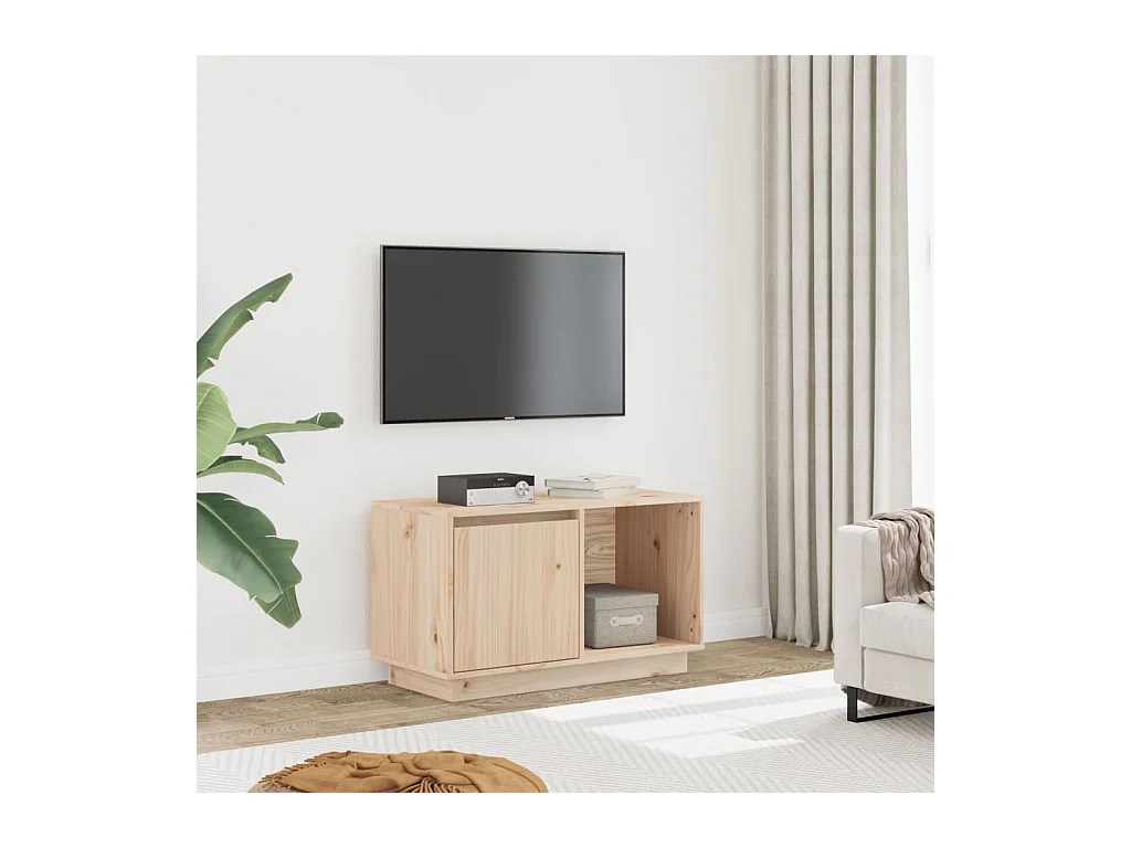 Mobile porta TV 74x35x44 cm Legno massello di pino