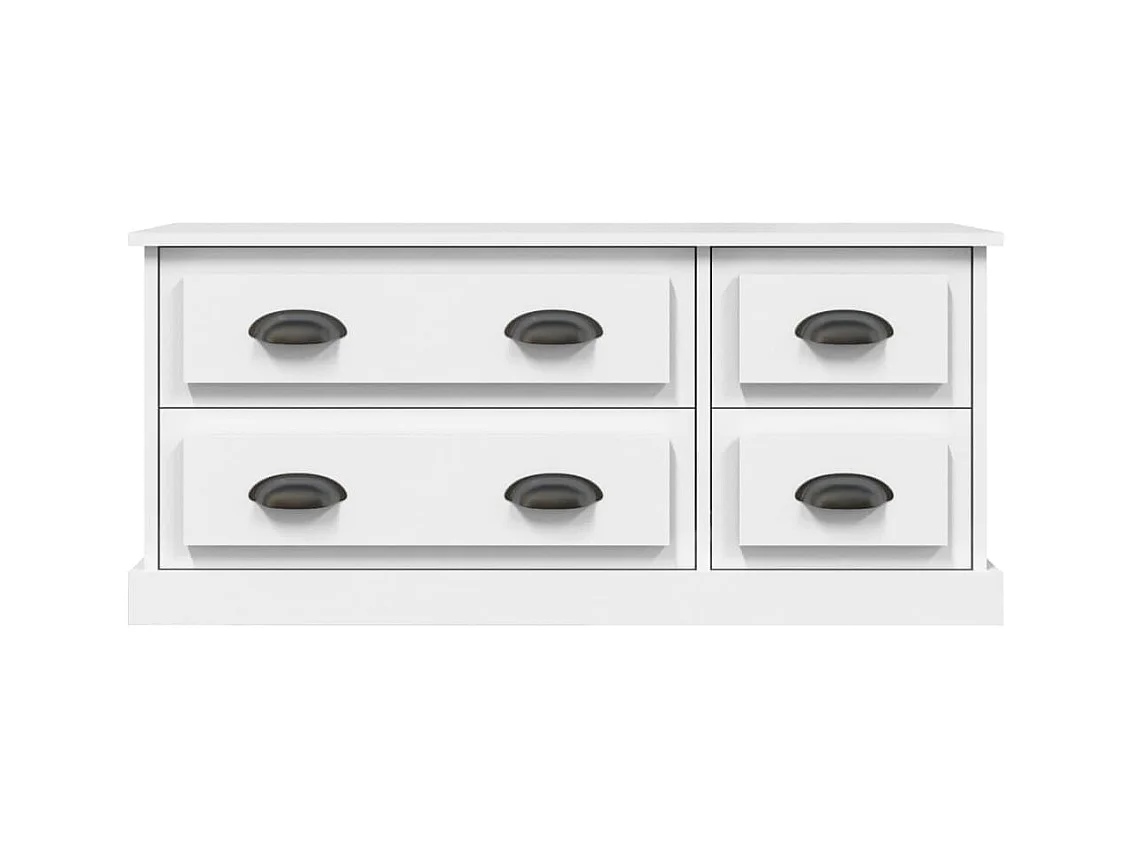 Meuble TV blanc 100x35,5x45 cm bois d'ingénierie