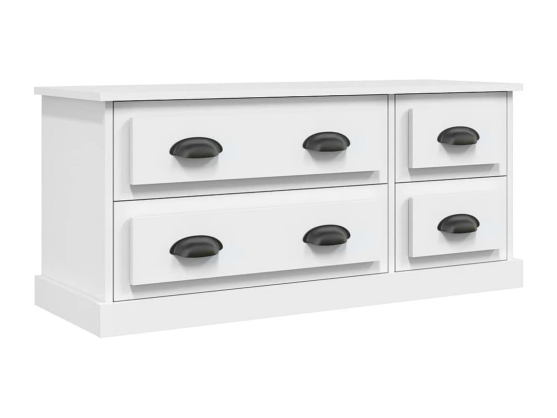 Mobile TV bianco 100x35,5x45 cm in legno ingegnerizzato