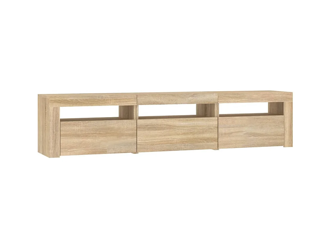 Meuble TV avec lumières LED Chêne sonoma 180x35x40 cm