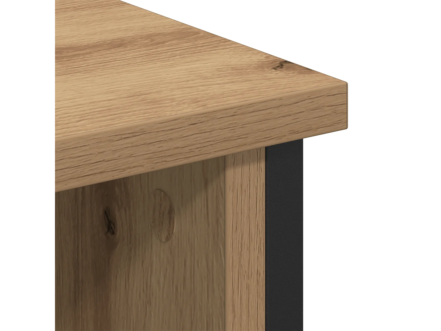 Mobile TV Artisan Oak 100x35x45 cm in legno ingegnerizzato e acciaio