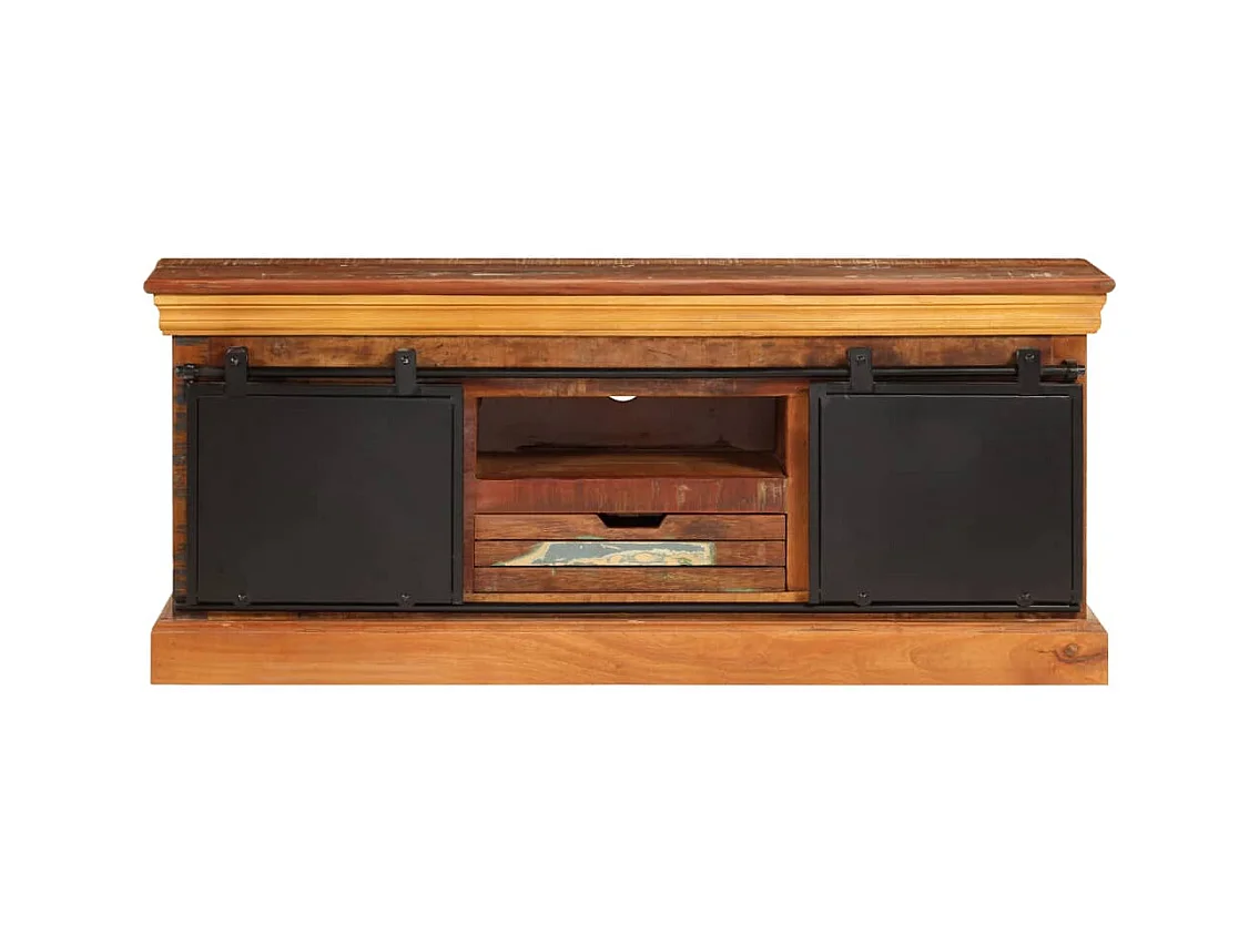 Meuble TV 110 x 30 x 45 cm Bois de récupération massif
