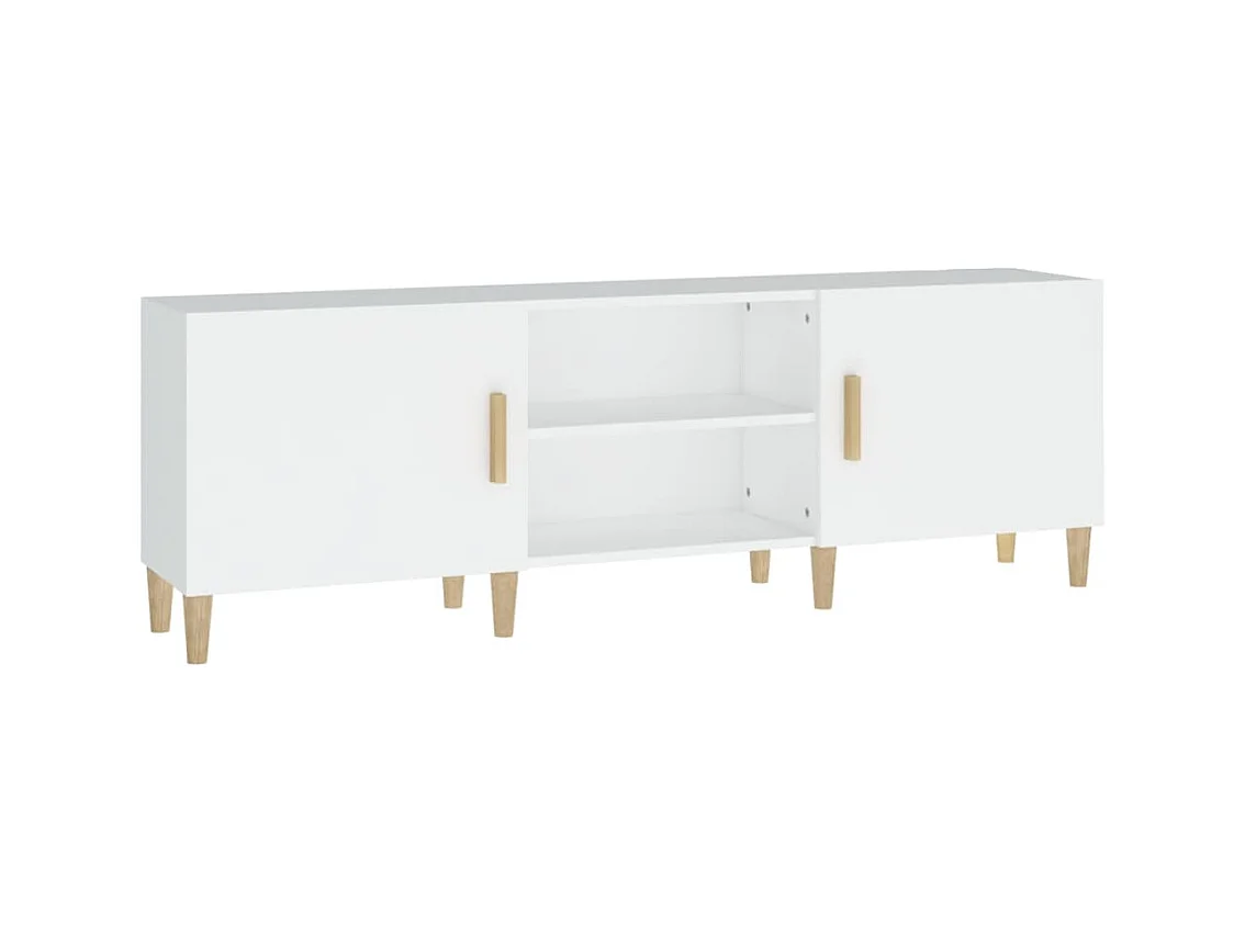 Meuble TV Blanc 150x30x50 cm Bois d'ingénierie