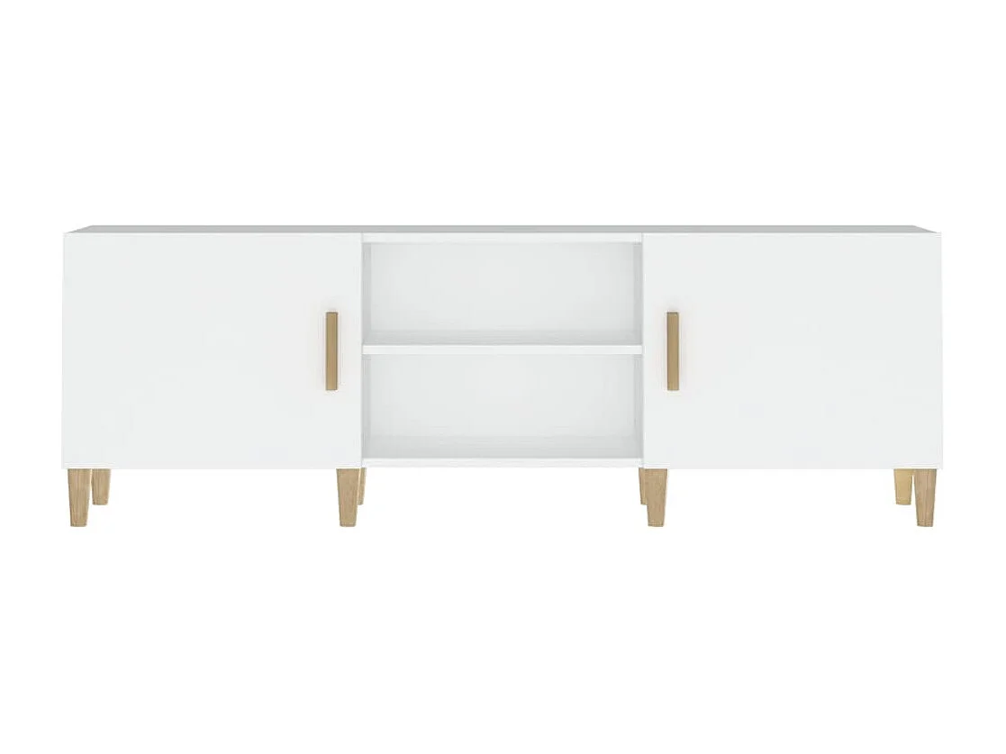 Mueble de TV blanco 150x30x50 cm Madera de ingeniería