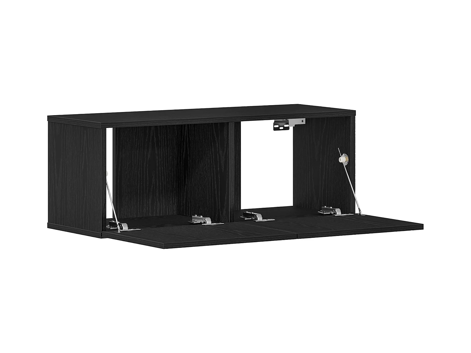 Armoires murales (ensemble de 2) - Chêne noir, 80x30x30 cm, en bois d'ingénierie