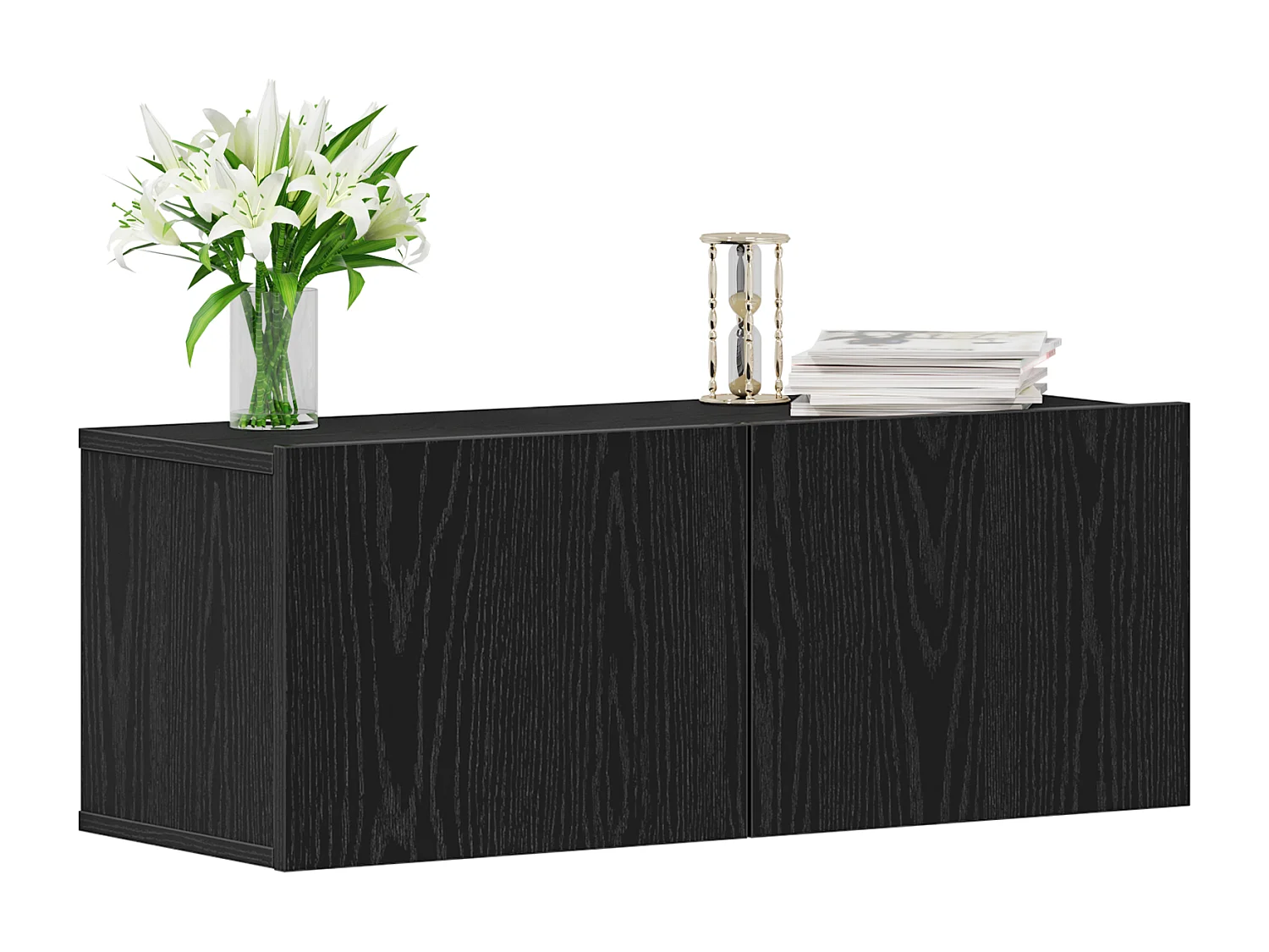 Armoires murales (ensemble de 2) - Chêne noir, 80x30x30 cm, en bois d'ingénierie