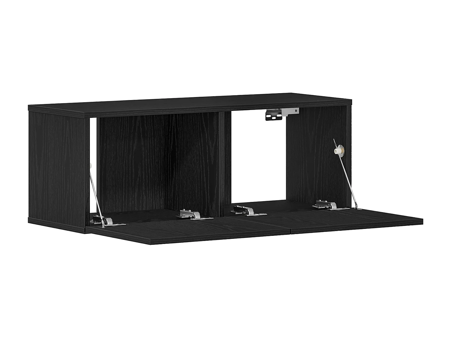 Armoires murales (ensemble de 2) - Chêne noir, 80x30x30 cm, en bois d'ingénierie