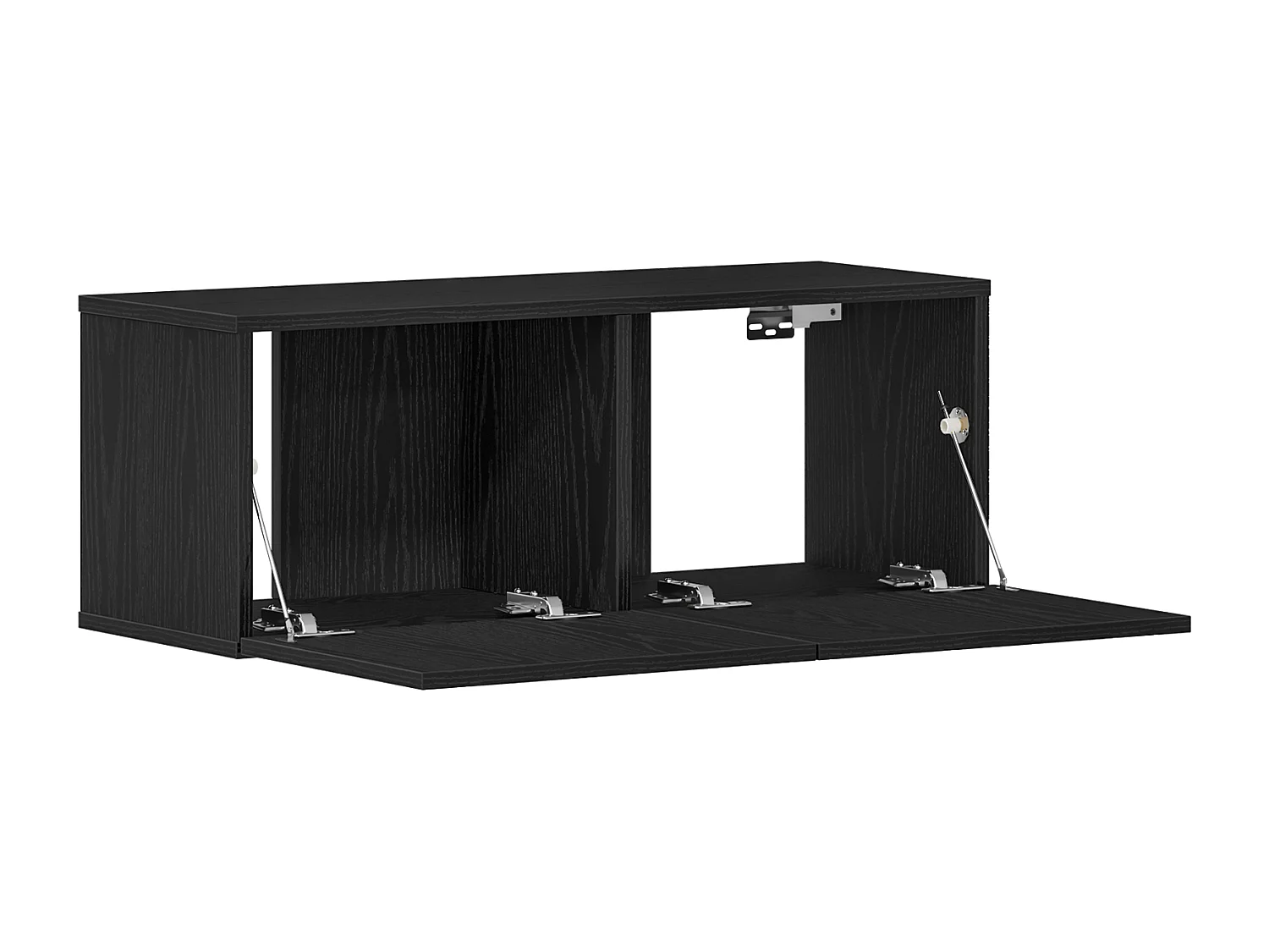 Armoires murales (ensemble de 2) - Chêne noir, 80x30x30 cm, en bois d'ingénierie