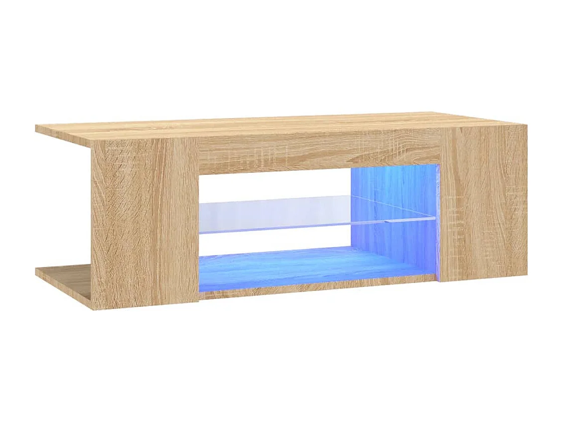 Mueble de TV con luces LED roble Sonoma 90x39x30 cm