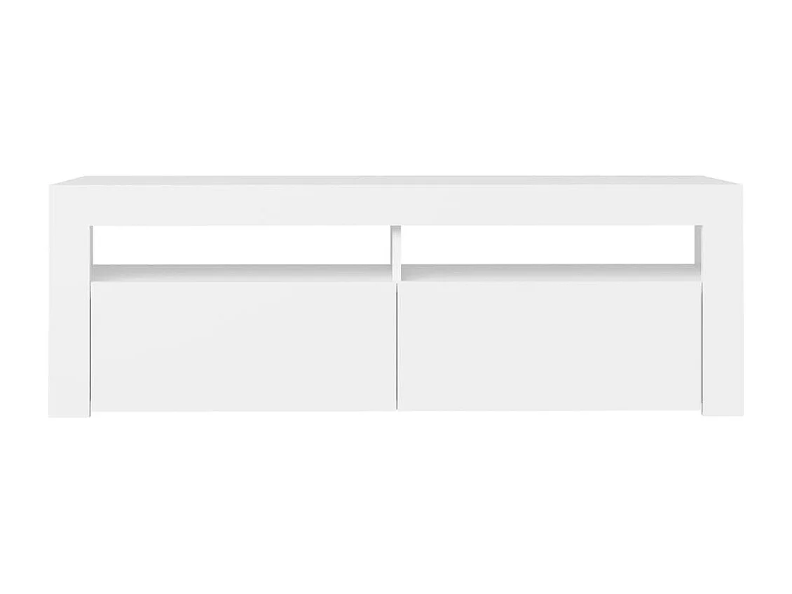 Meuble TV avec lumières LED blanc 120x35x40 cm