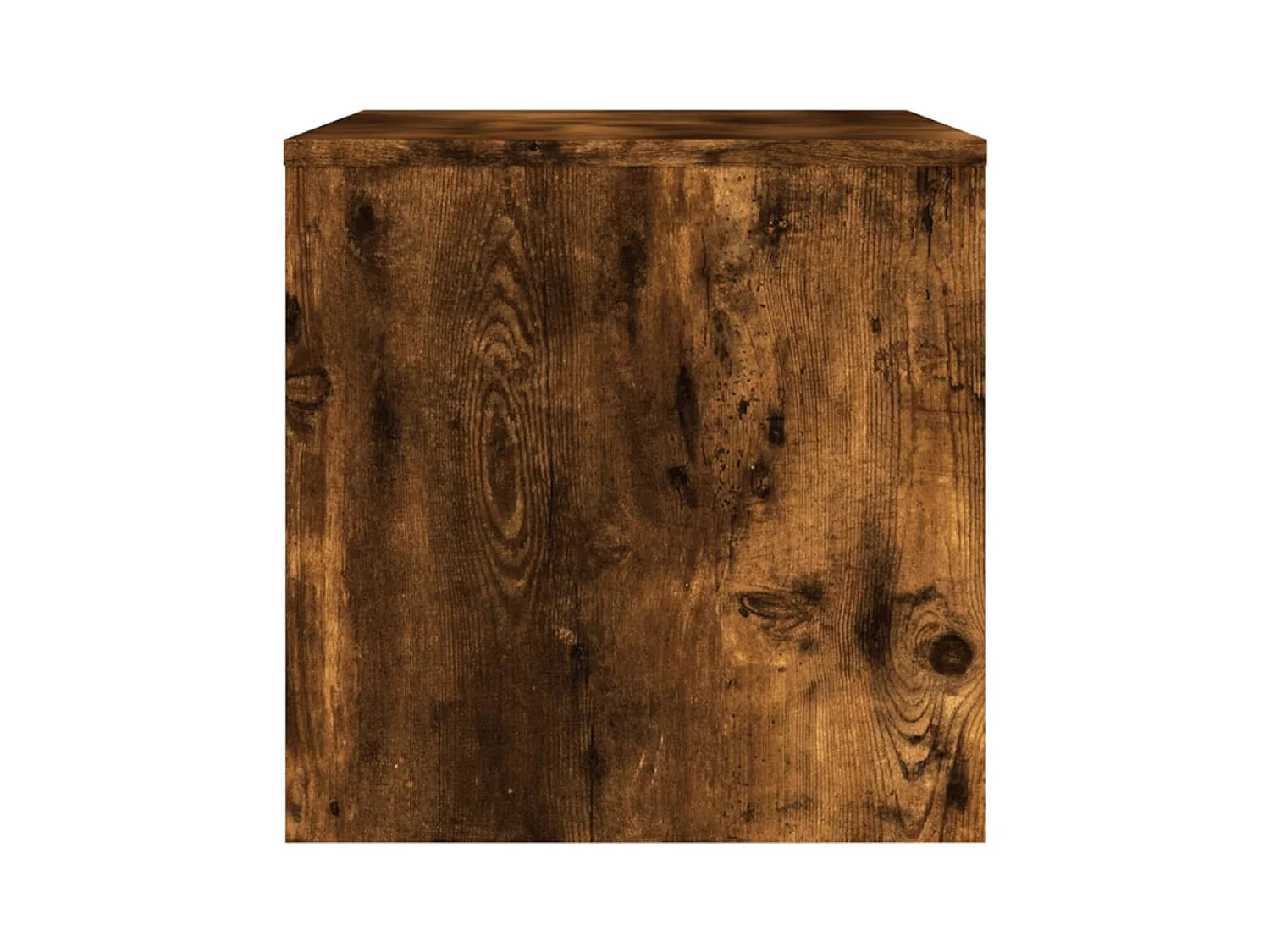 Meuble TV chêne fumé 80x40x40 cm bois d'ingénierie